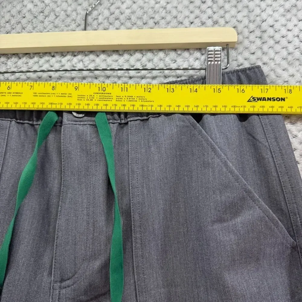 FIGS Pants Men L Gray Cairo Cargo Scrub Elastic Waist Technical Collection New